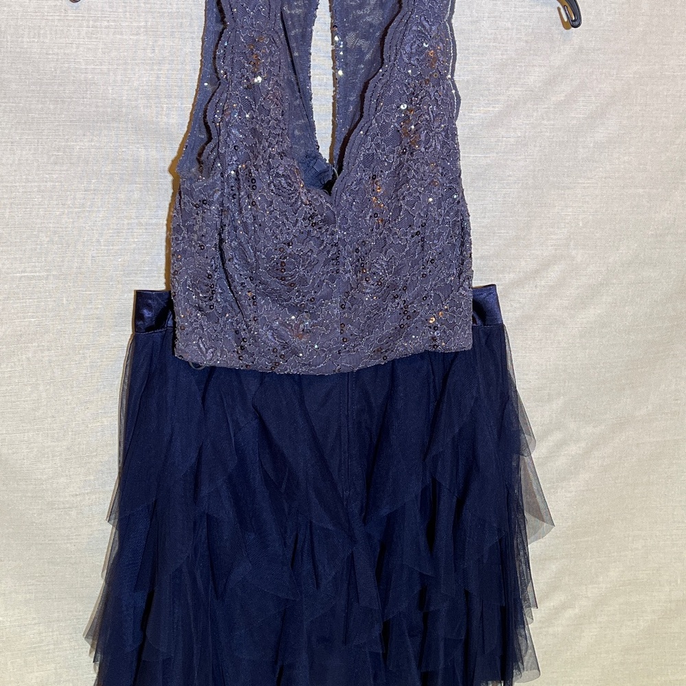 Blue 2 Piece Formal Dress